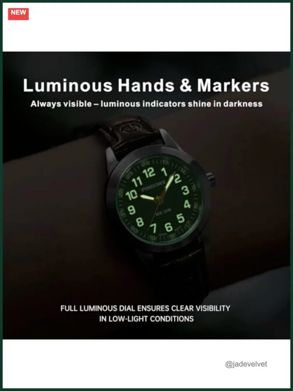 Women's Minimalist Analog Quartz Watch Leather Strap Slim Dress Watch